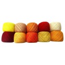 LOT of 10 SHADES of YELLOW 6 Ply Strand Cotton Thread Yarn Cross Stitch Embroidery